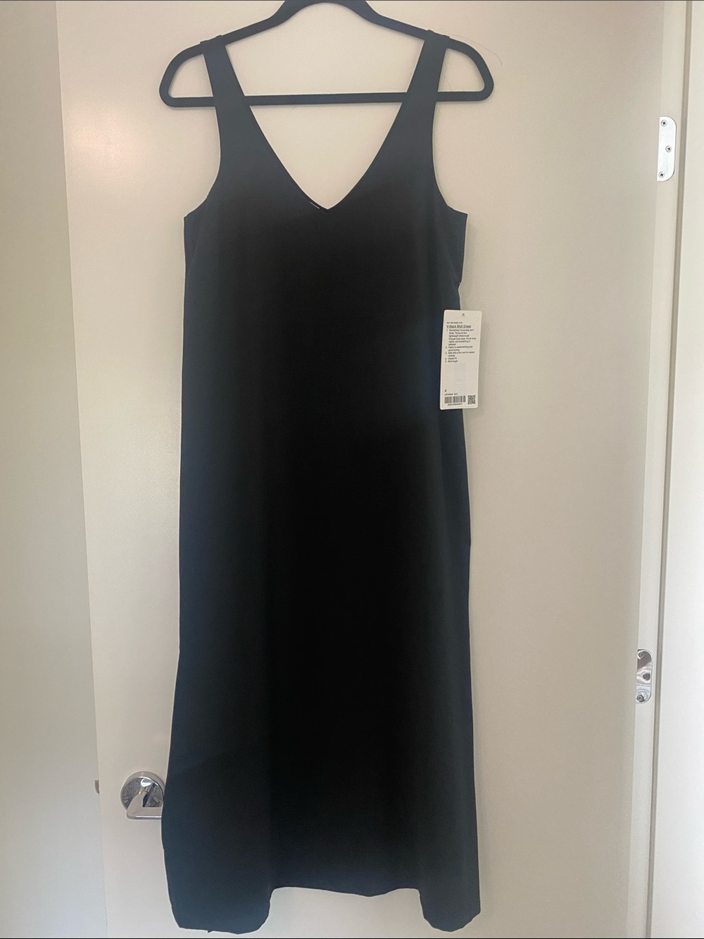 lululemon athletica Black Midi Dress with V-Neck